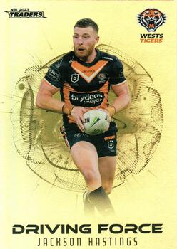 2023 NRL Traders Titanium - Driving Force #DF47 Jackson Hastings Front